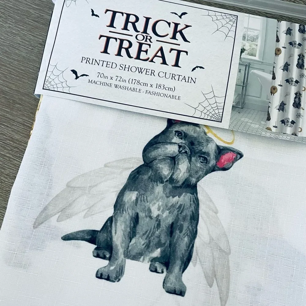 Halloween Costume Dog Fabric Shower Curtain
